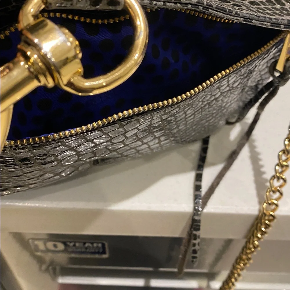 Ok Elegant Rebecca Minkoff Black Crocodile Pattern Women's Bag - Picture 6 of 10